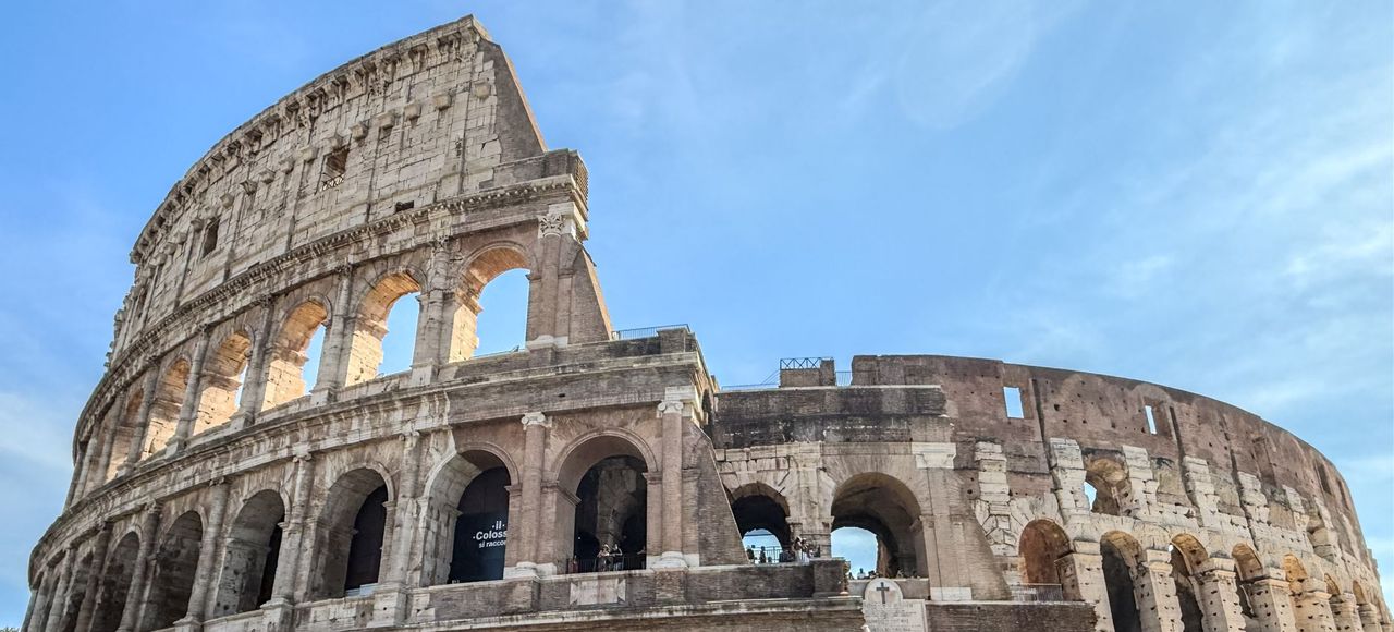 Global: Stunning daytime shot of the Colosseum in Rome, Italy, showcasing its ancient architecture