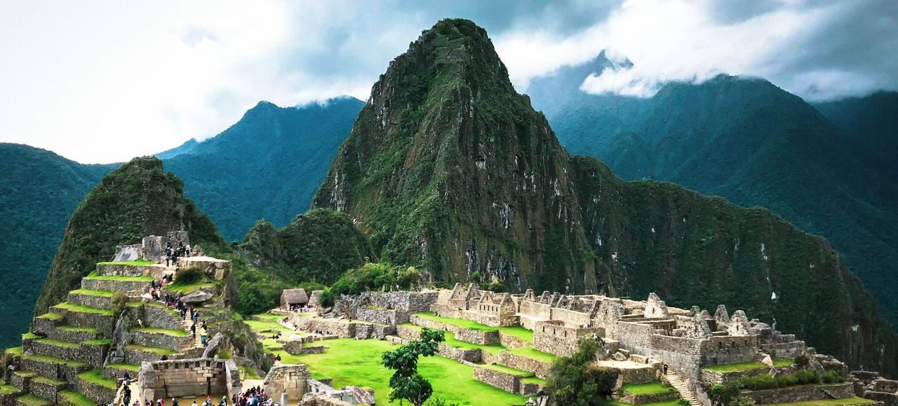 Breathtaking view of the ancient Incan city Machu Picchu in the Peruvian Andes